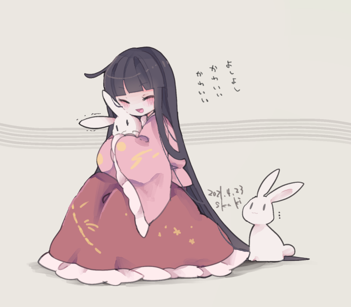 houraisan kaguya and inaba mob (touhou) drawn by cosmicmind