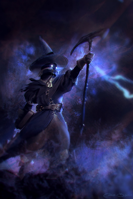 black mage (final fantasy) drawn by chris_bjors