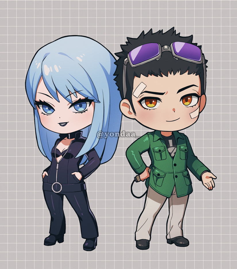 nemissa and protagonist (devil summoner and 1 more) drawn by yorita_(kick_knock)