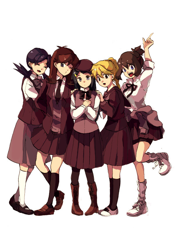 dawn, may, kris, green, and yellow (pokemon and 1 more) drawn by yui_ko