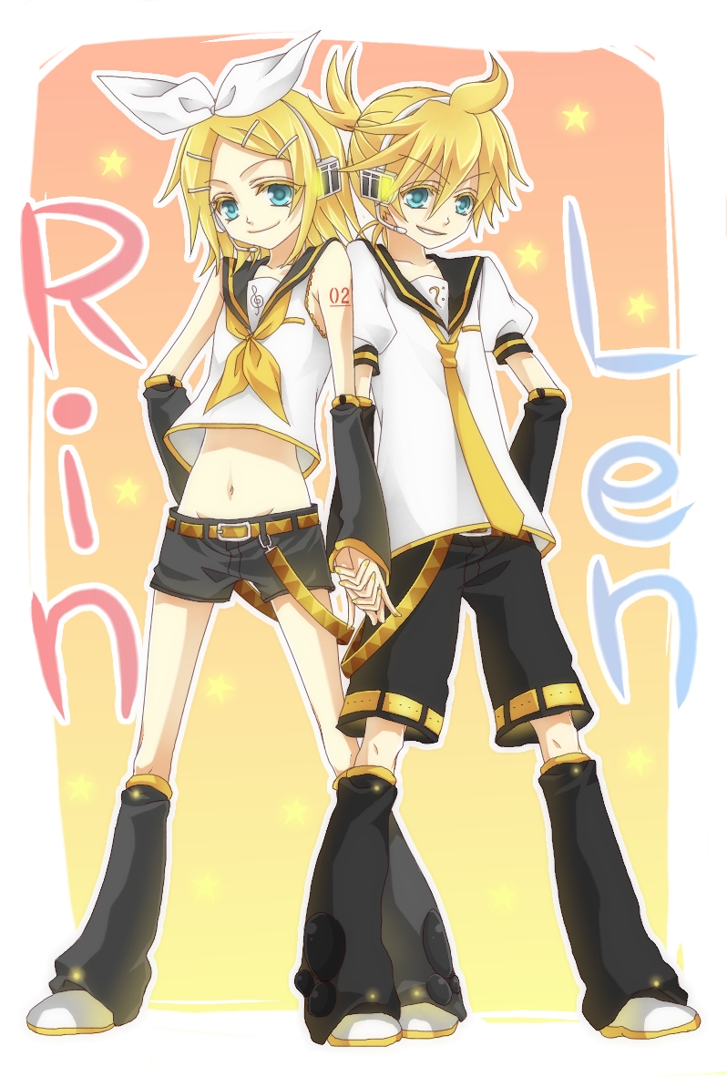 kagamine rin and kagamine len (vocaloid) drawn by sakuragi_mikan