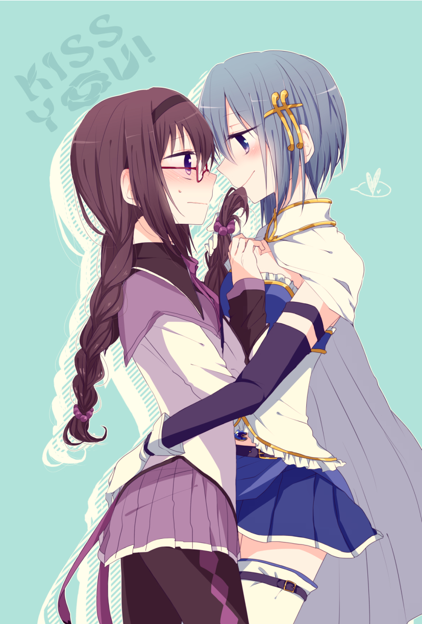 akemi homura and miki sayaka (mahou shoujo madoka magica and 1 more) drawn by mizuki_(flowerlanguage)