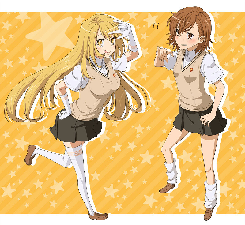 misaka mikoto and shokuhou misaki (toaru majutsu no index and 1 more) drawn by kome_(seiga)