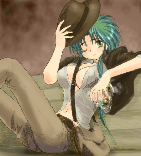 jochuu-san and indiana jones (original and 1 more) drawn by yagisaka_seto