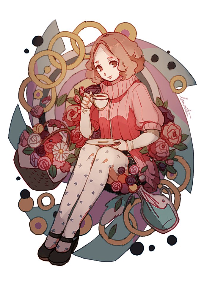 okumura haru (persona and 1 more) drawn by lemontea