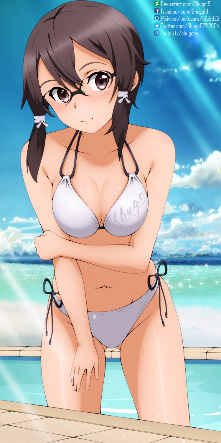 asada shino (sword art online) drawn by shugo19