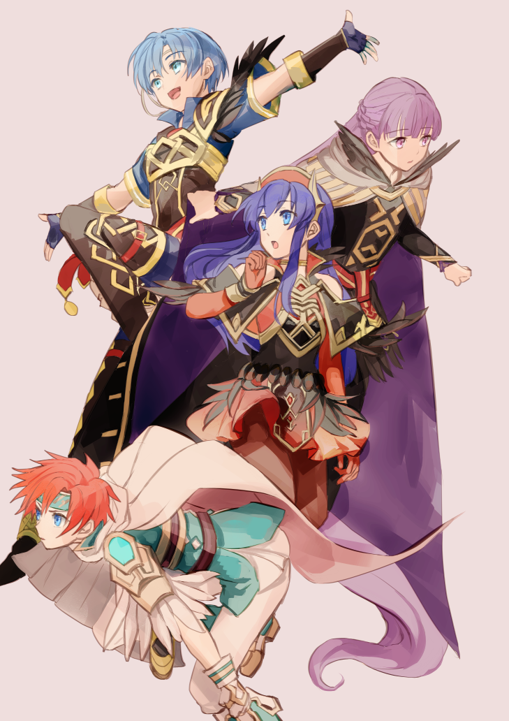 roy, lilina, sophia, and shanna (fire emblem and 2 more) drawn by shoochiku_bai
