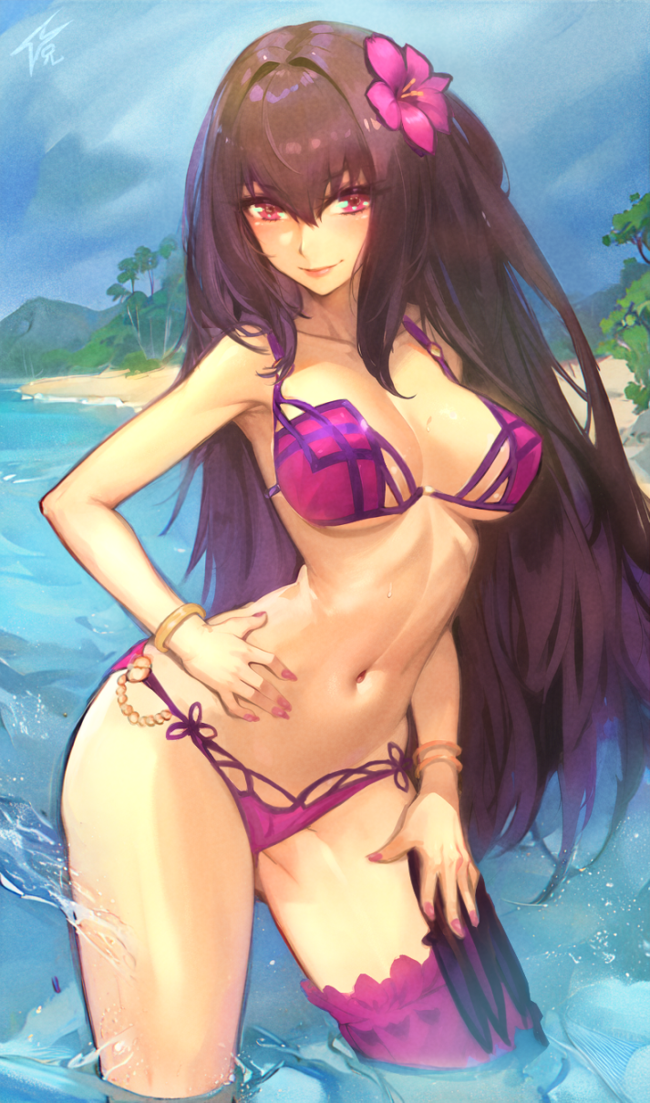 scathach (fate and 1 more) drawn by dynamitenatalia