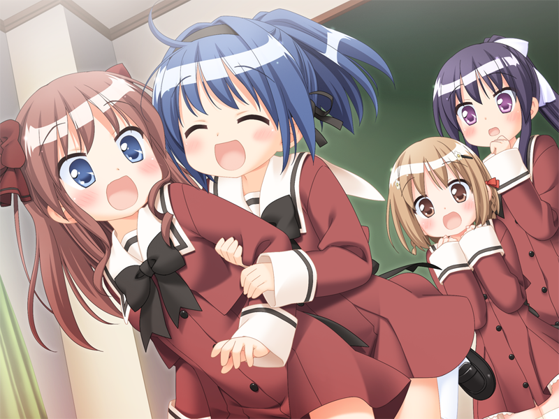 yuuki amane, hanemura kaori, uozumi koharu, and toudou makoto (sono hanabira ni kuchizuke wo and 1 more) drawn by kani_biimu