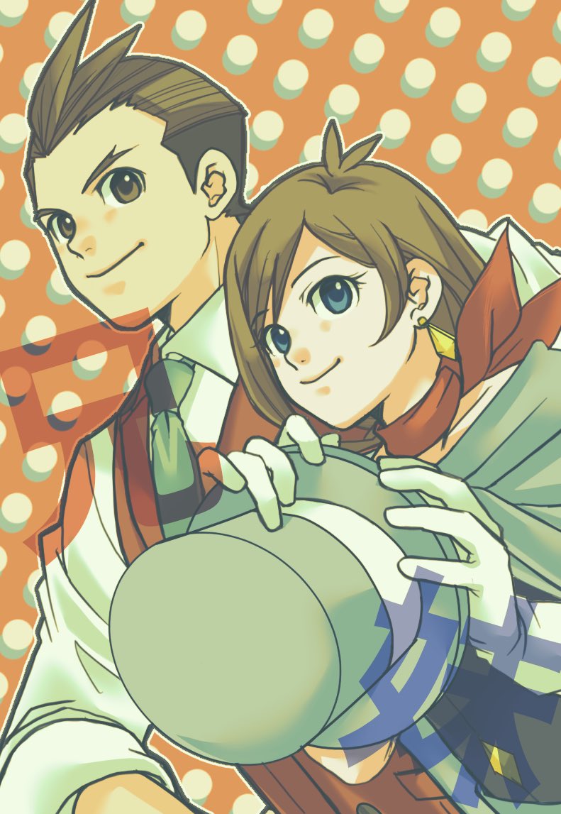 apollo justice and trucy wright (ace attorney) drawn by ragi_(od6fine)