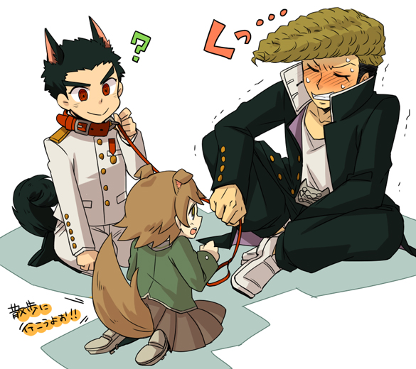 fujisaki chihiro, ishimaru kiyotaka, and owada mondo (danganronpa and 1 more) drawn by kisuke_(rkgk)