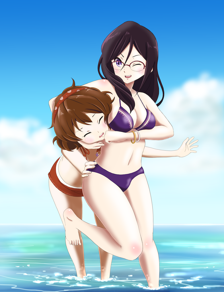 oumae kumiko and tanaka asuka (hibike! euphonium) drawn by b_(papiopine)