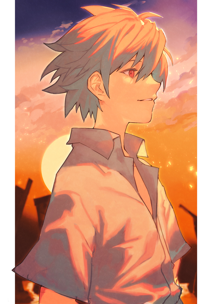 nagisa kaworu (neon genesis evangelion) drawn by hungry_clicker