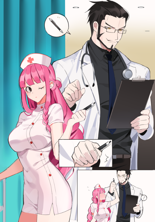 perona and dracule mihawk (one piece) drawn by joman