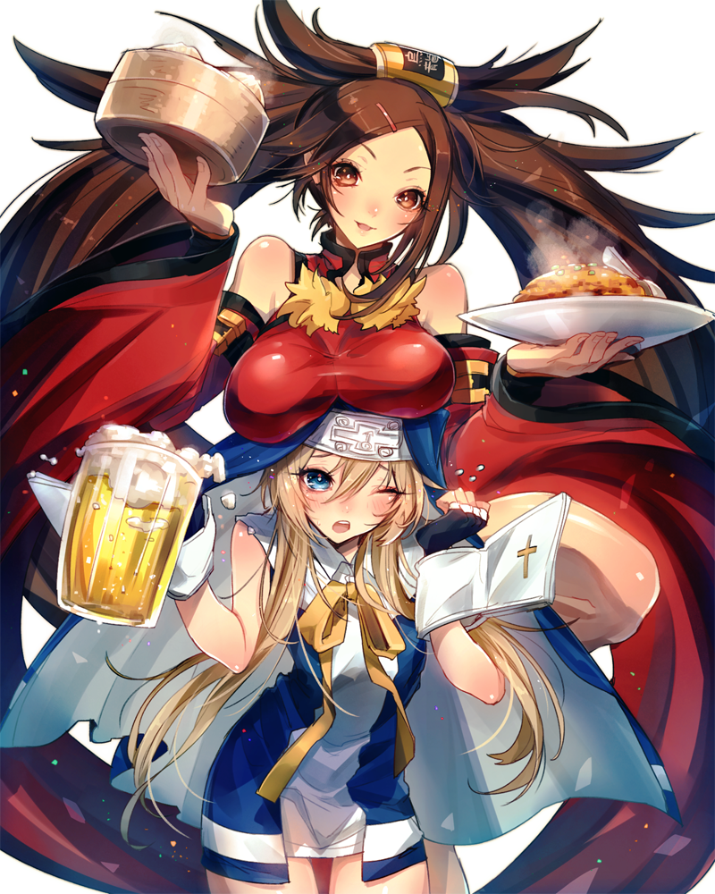 bridget and kuradoberi jam (guilty gear and 2 more) drawn by oro_(sumakaita)
