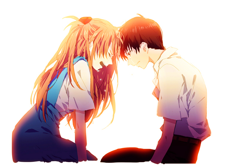 souryuu asuka langley and ikari shinji (neon genesis evangelion) drawn by bangoul