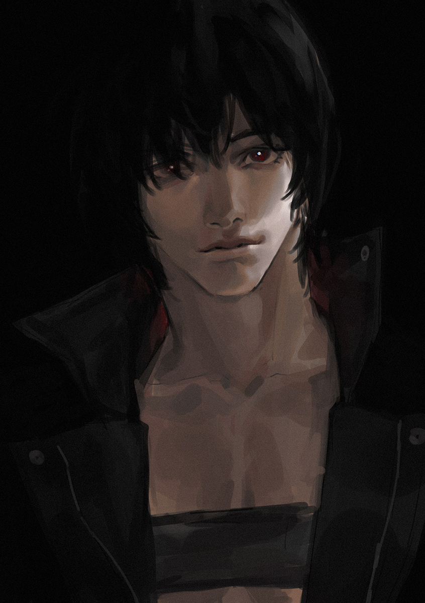 dante (devil may cry and 1 more) drawn by evanolge