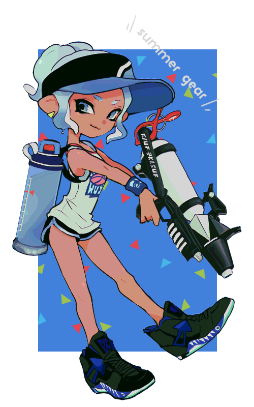 octoling player character and octoling girl (splatoon) drawn by imaikuy0