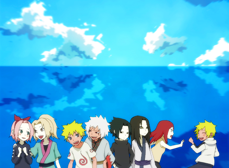 haruno sakura, uzumaki naruto, uchiha sasuke, tsunade, uzumaki kushina, and 3 more (naruto and 1 more) drawn by mitsu_(honey_jam32)