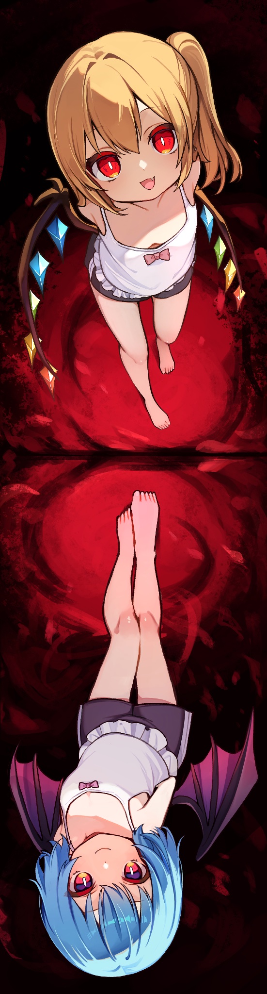 remilia scarlet and flandre scarlet (touhou) drawn by yuineko