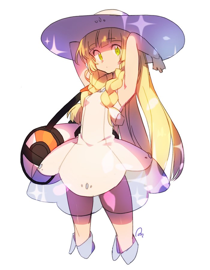 lillie (pokemon and 1 more) drawn by anpolly