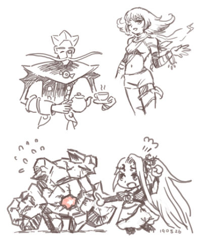 viridi, phosphora, arlon, and cragalanche (kid icarus and 1 more) drawn by nopepe
