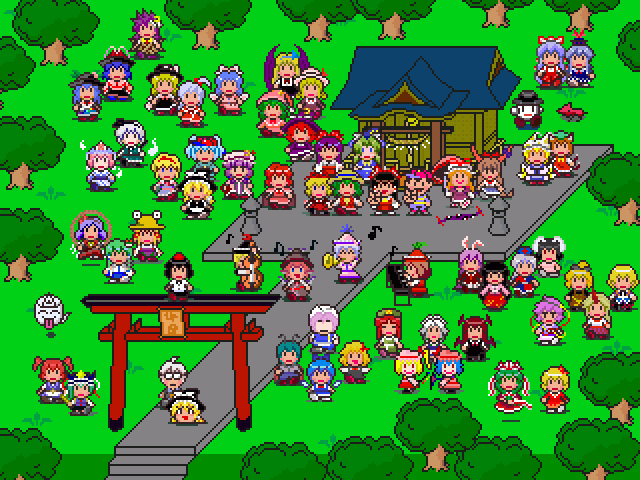 hakurei reimu, kirisame marisa, remilia scarlet, flandre scarlet, izayoi sakuya, and 52 more (original and 5 more) drawn by reorge