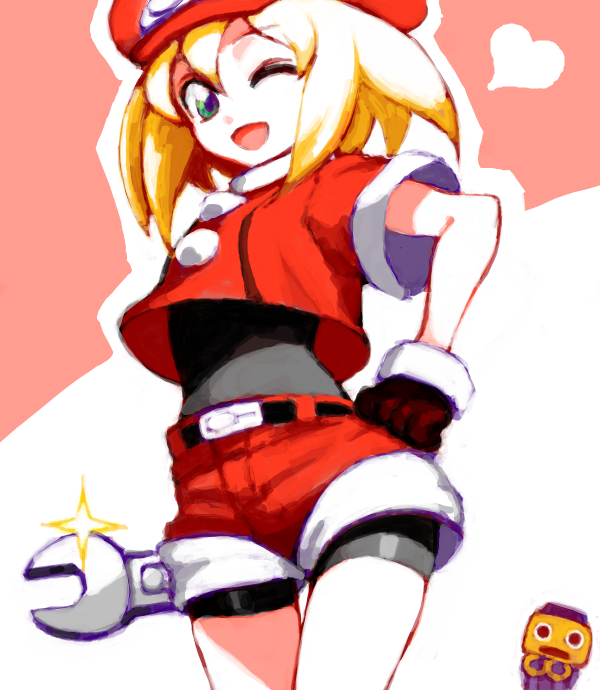 roll caskett and servbot (mega man and 1 more) drawn by iseki_(kuroshura_no_tabiji)