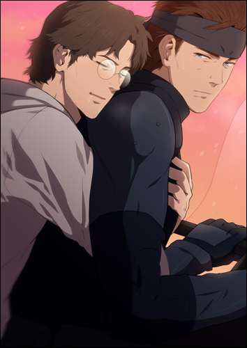 solid snake and hal emmerich (metal gear and 1 more) drawn by gobeur