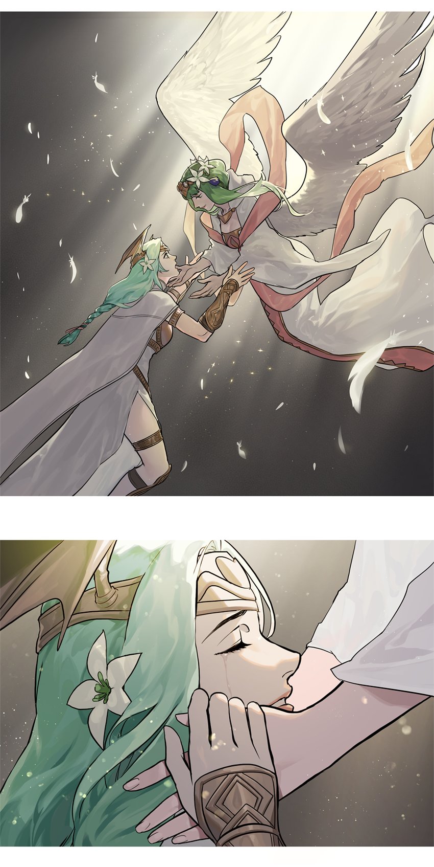 sothis and seiros (fire emblem and 1 more) drawn by byuub
