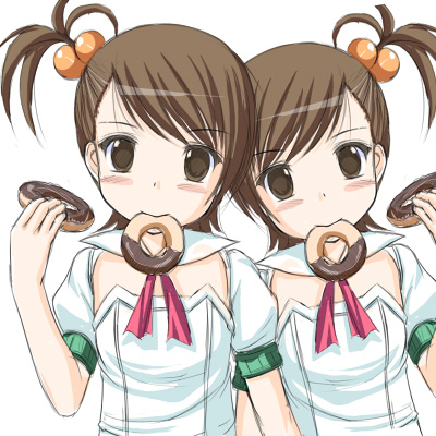 futami mami and futami ami (idolmaster and 1 more)
