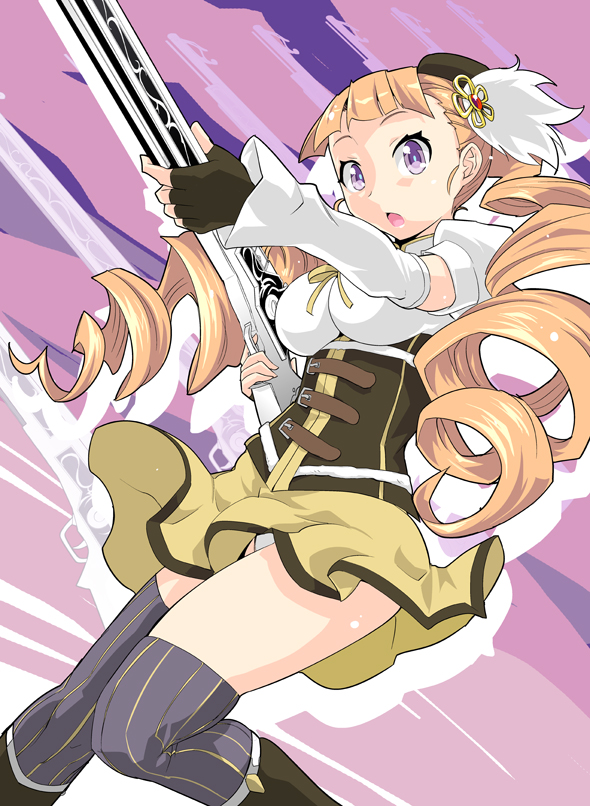 tomoe mami and petra johanna lagerkvist (mahou shoujo madoka magica and 1 more) drawn by takashi_moritaka