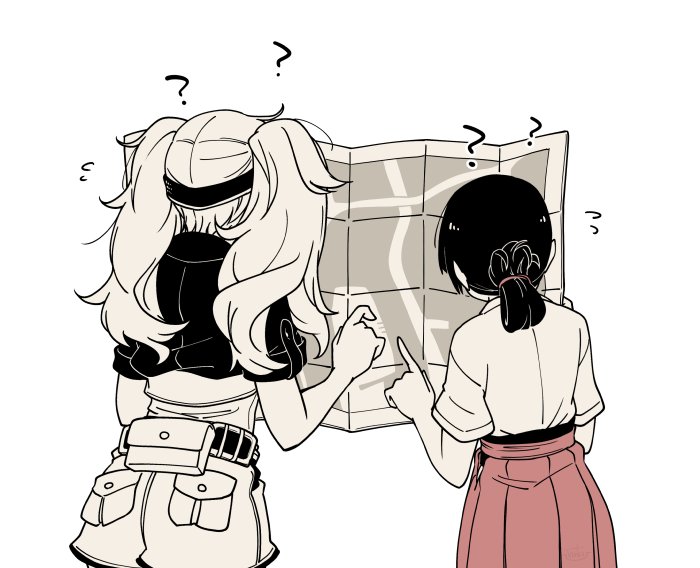 gambier bay and kasuga maru (kantai collection) drawn by fujinoki_(horonabe-ken)