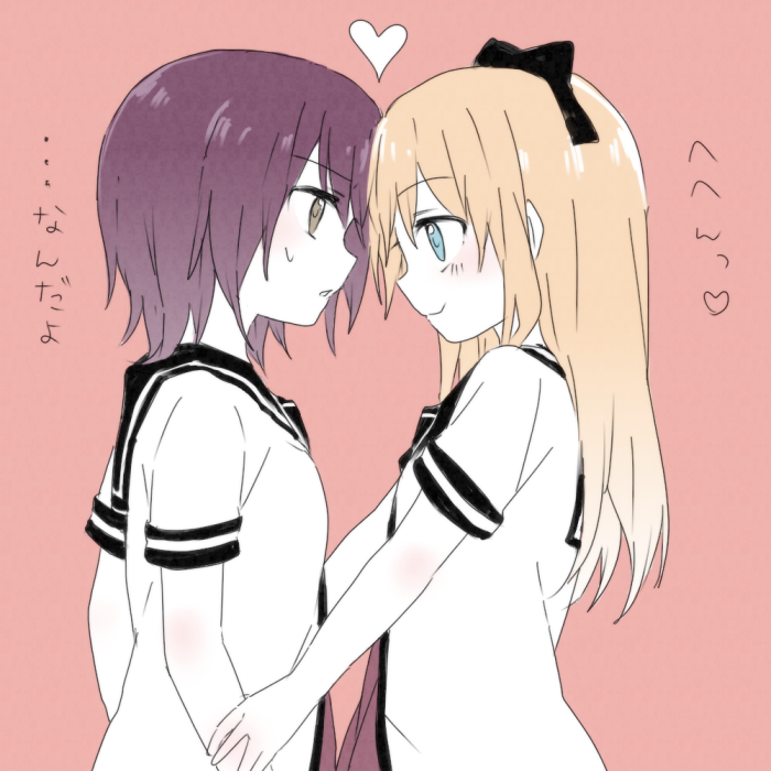 toshinou kyouko and funami yui (yuruyuri) drawn by prussian_blue