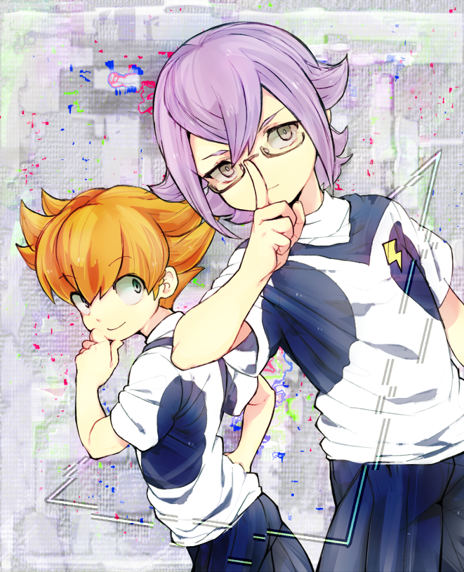 manabe jin'ichirou and minaho kazuto (inazuma eleven and 2 more) drawn by ieiieiiei