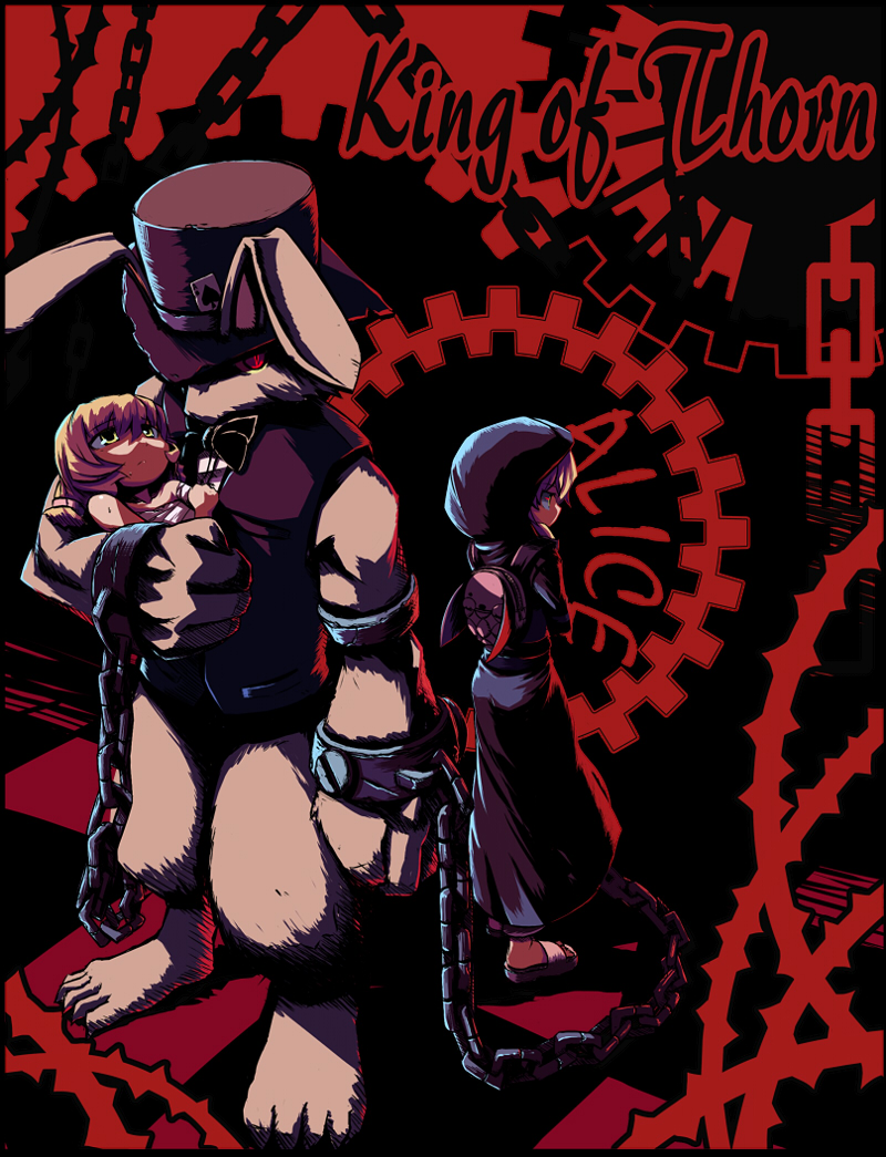 white rabbit and alice (ibara no ou) drawn by takahero