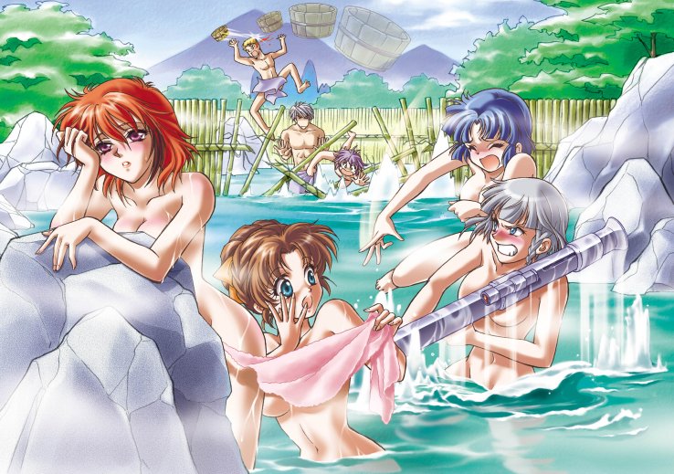 seolla schweizer, kusuha mizuha, ibis douglas, sanger zonvolt, arado balanga, and 1 more (super robot wars and 4 more) drawn by kouno_sachiko