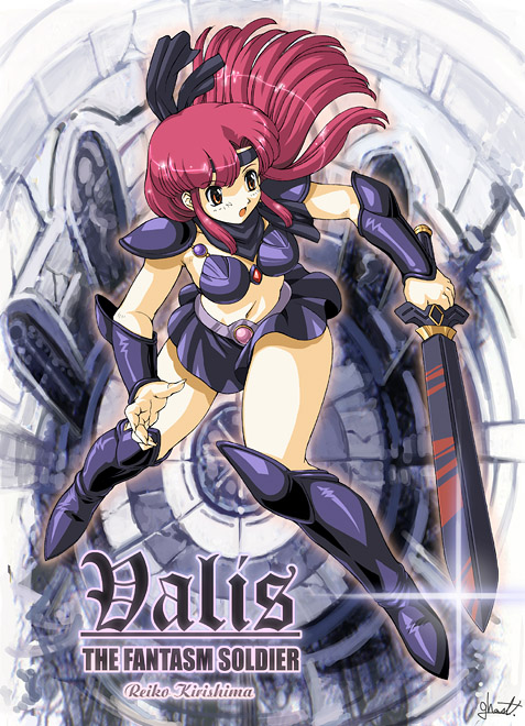 kirishima reiko and dark valis (mugen senshi valis) drawn by uchiu_kazuma