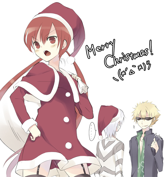 accelerator, musujime awaki, and tsuchimikado motoharu (toaru majutsu no index and 1 more) drawn by yuizaki_kazuya