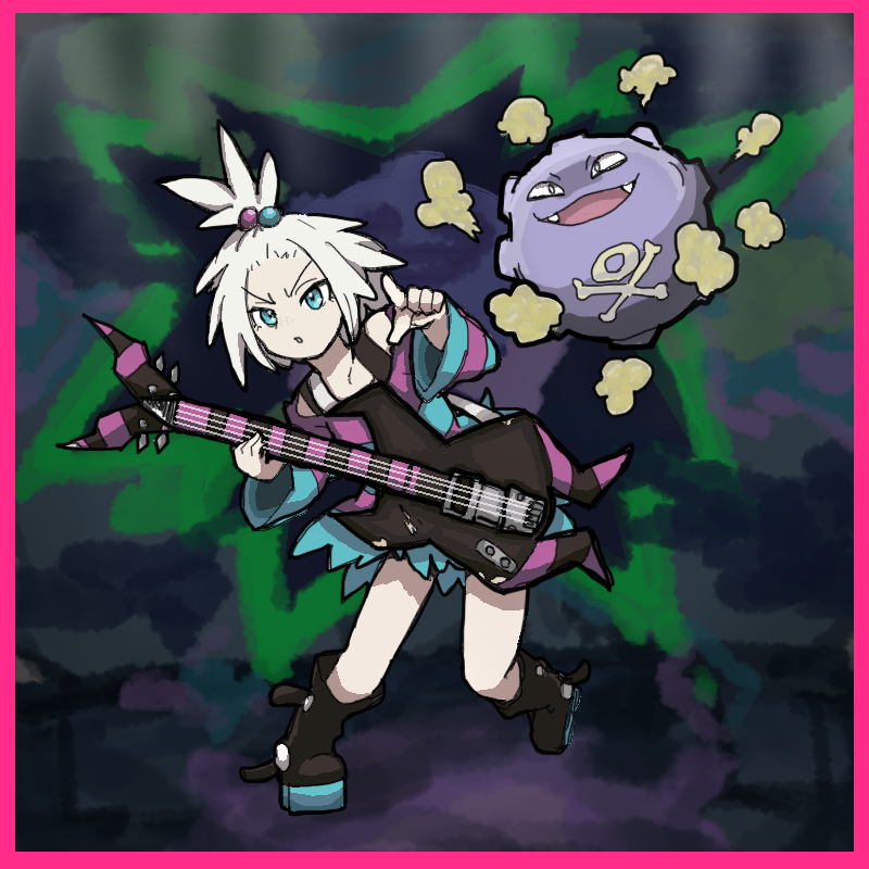 roxie and koffing (pokemon and 1 more) drawn by sagari-uma