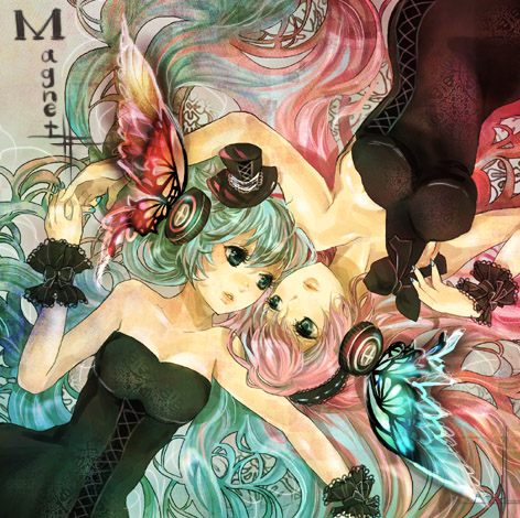 hatsune miku and megurine luka (vocaloid and 1 more) drawn by sakuragi_kei