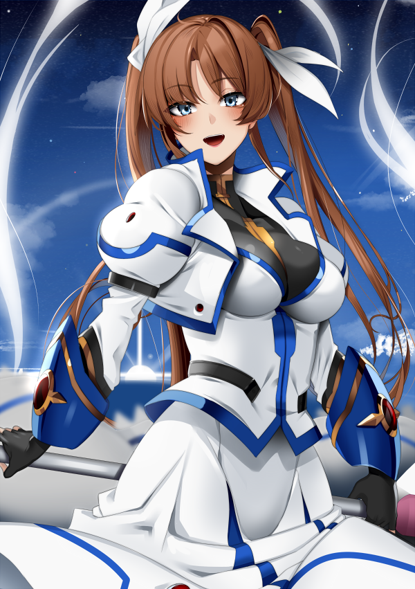 takamachi nanoha and raising heart (lyrical nanoha and 1 more) drawn by doko_tetora