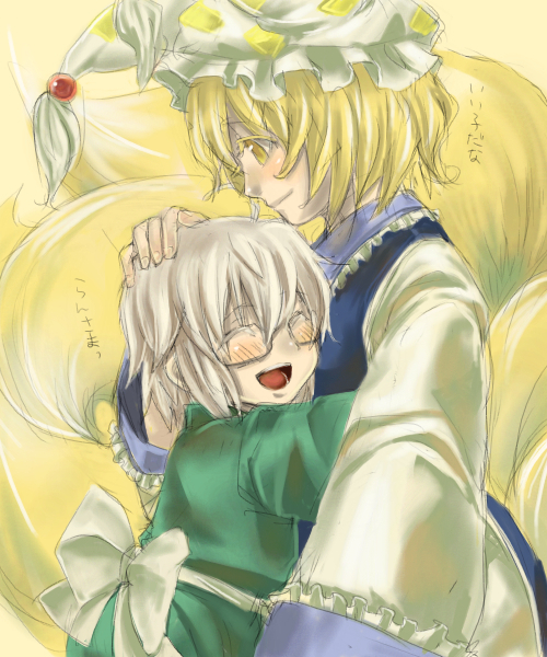 yakumo ran and morichika rinnosuke (touhou) drawn by ono_mochiko