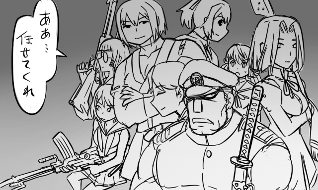 admiral, houshou, tatsuta, akashi, maya, and 4 more (kantai collection) drawn by tonda