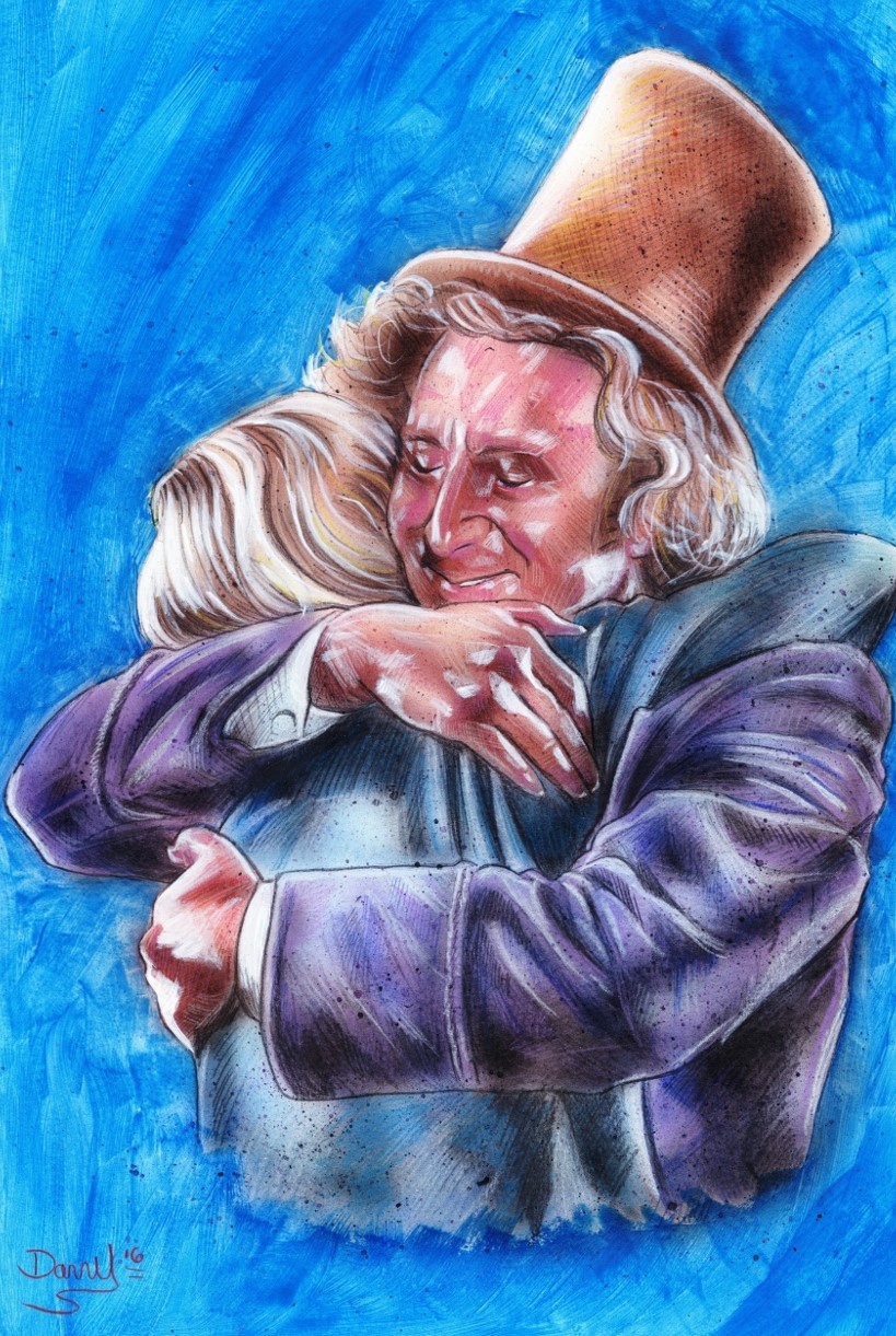 willy wonka, gene wilder, and charlie bucket (charlie and the chocolate factory and 1 more) drawn by danny_nicholas