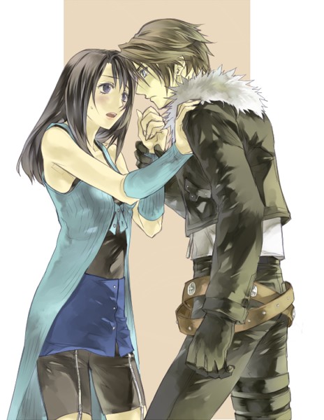 squall leonhart and rinoa heartilly (final fantasy and 1 more) drawn by hinokami