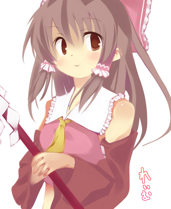 hakurei reimu (touhou) drawn by amaa_(chou_dennou_jidai)