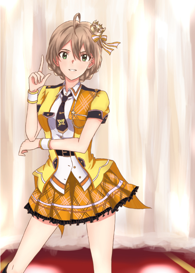 sakuramori kaori (idolmaster and 2 more) drawn by masaru_(chikyuboueigun)