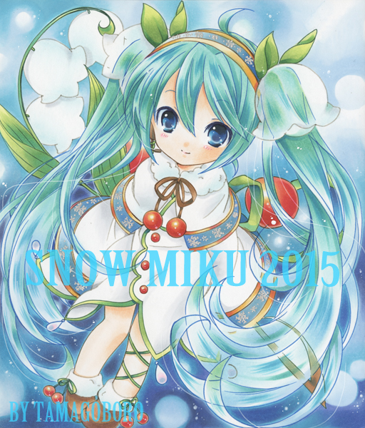 hatsune miku and yuki miku (vocaloid) drawn by tamagoboro