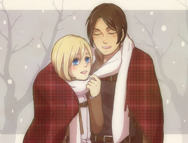 krista lenz and ymir (shingeki no kyojin) drawn by nyk_(nayuko_49134)